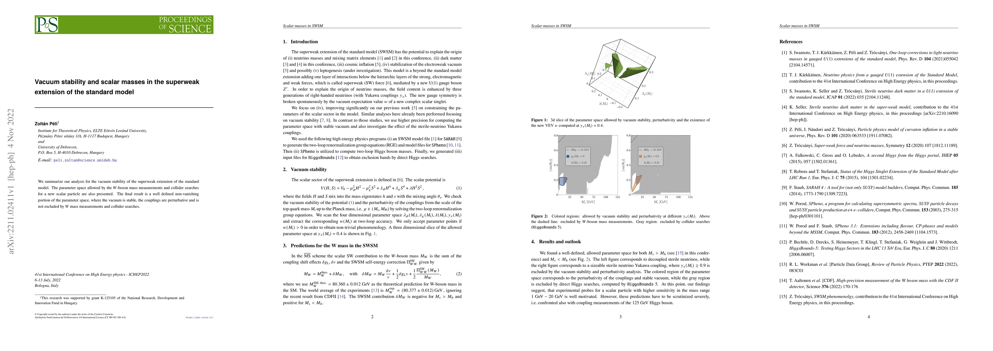 Thumbnail for Vacuum stability and scalar masses in the superweak extension of the
  standard model