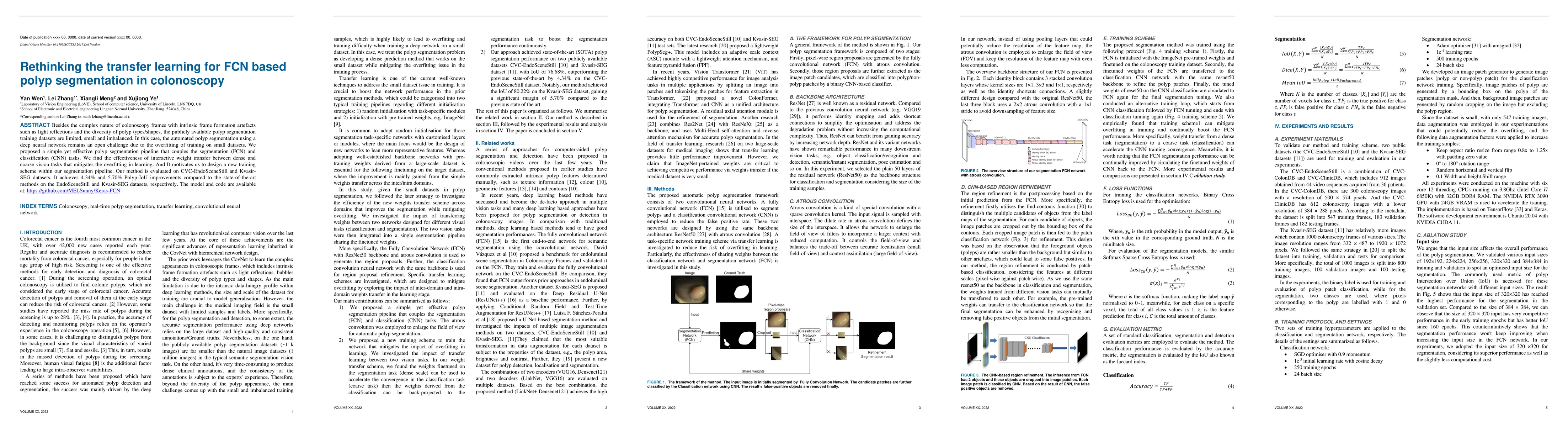 Thumbnail for Rethinking the transfer learning for FCN based polyp segmentation in
  colonoscopy