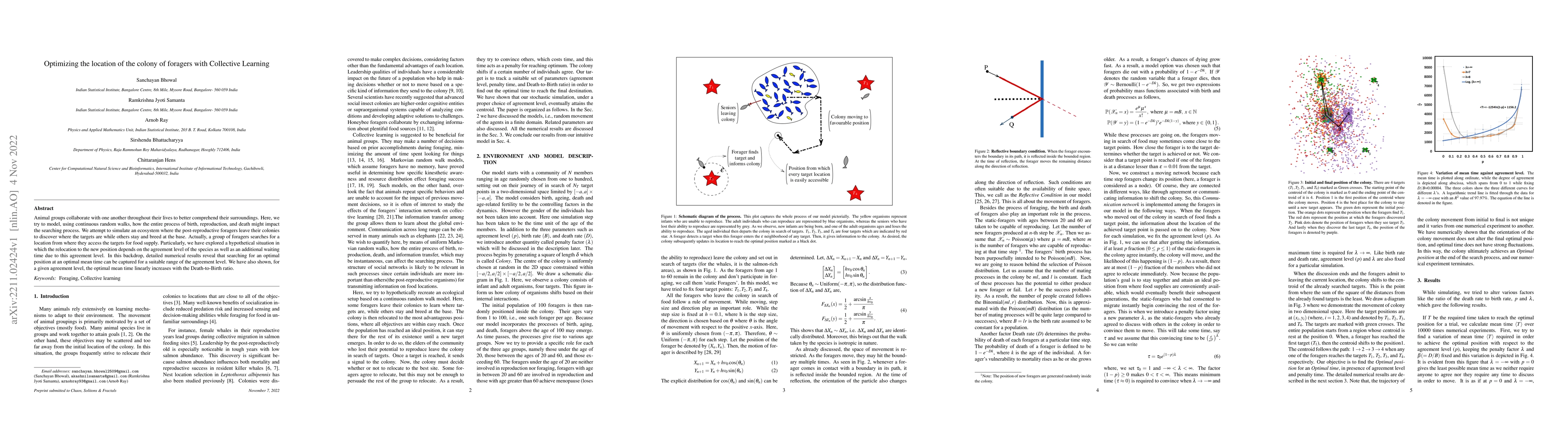 Thumbnail for Optimizing the location of the colony of foragers with Collective
  Learning
