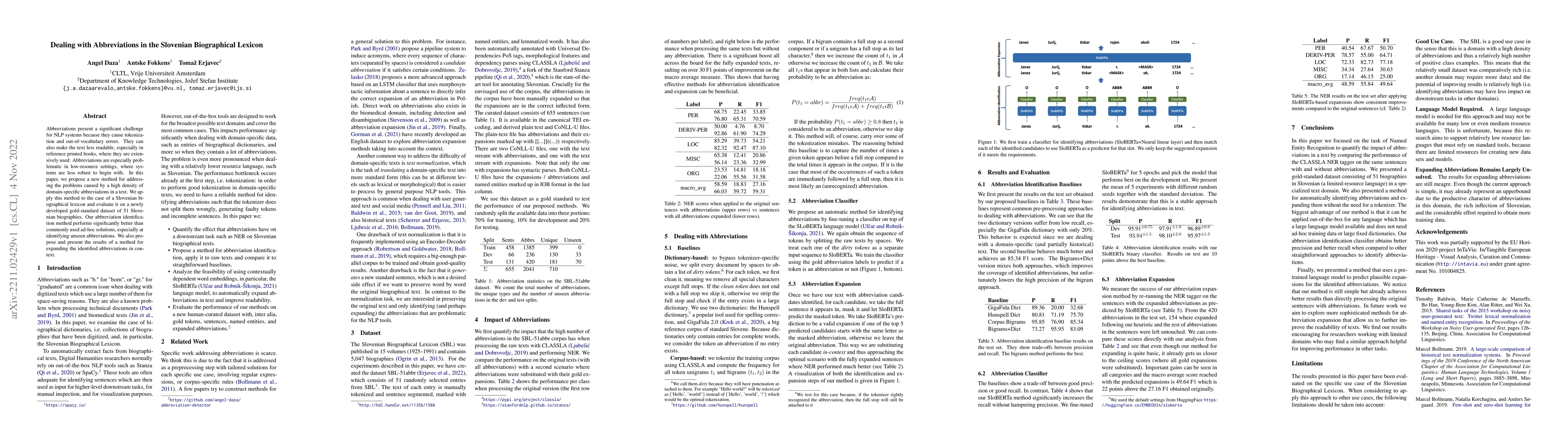 Thumbnail for Dealing with Abbreviations in the Slovenian Biographical Lexicon