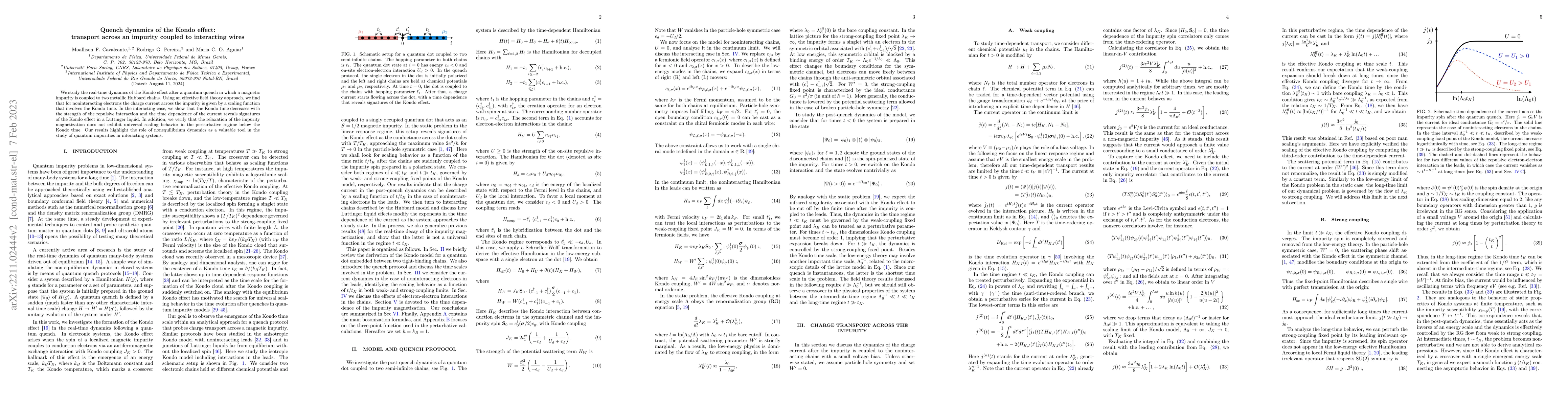 Thumbnail for Quench dynamics of the Kondo effect: transport across an impurity
  coupled to interacting wires