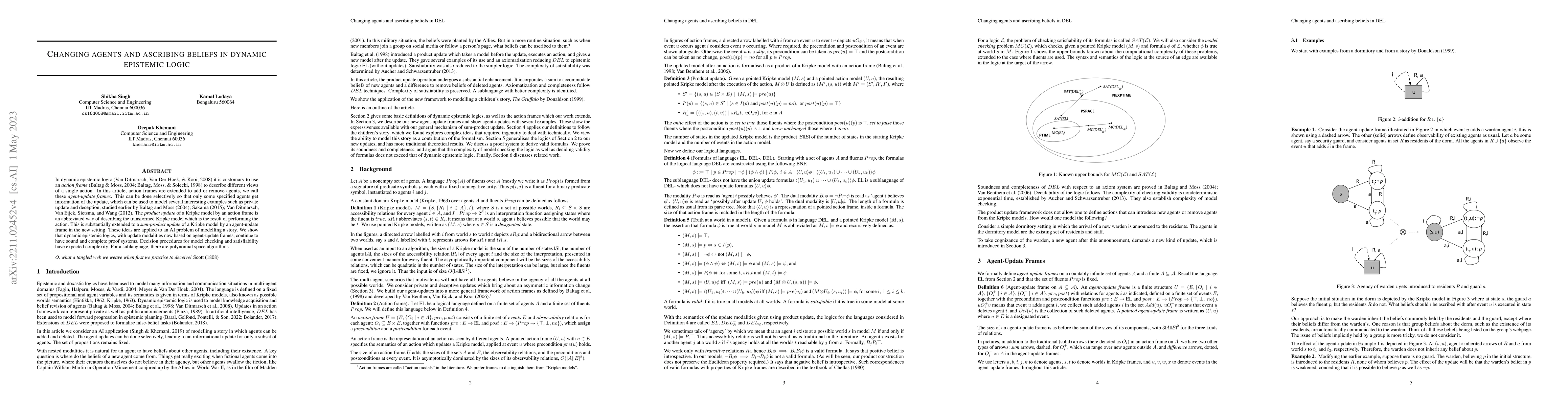 Thumbnail for Changing agents and ascribing beliefs in dynamic epistemic logic