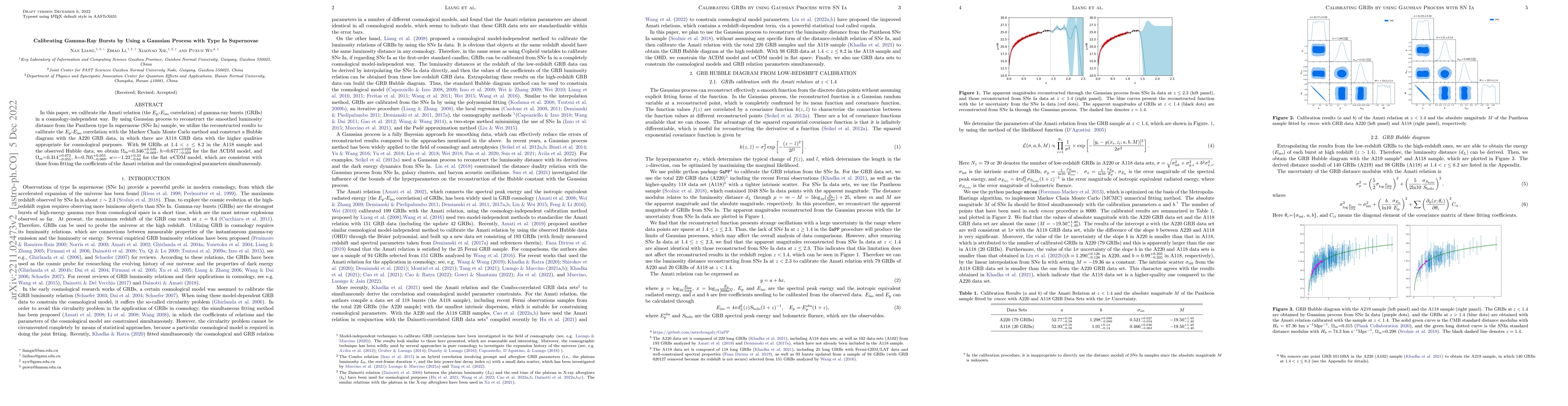 Thumbnail for Calibrating Gamma-Ray Bursts by Using a Gaussian Process with Type Ia
  Supernovae