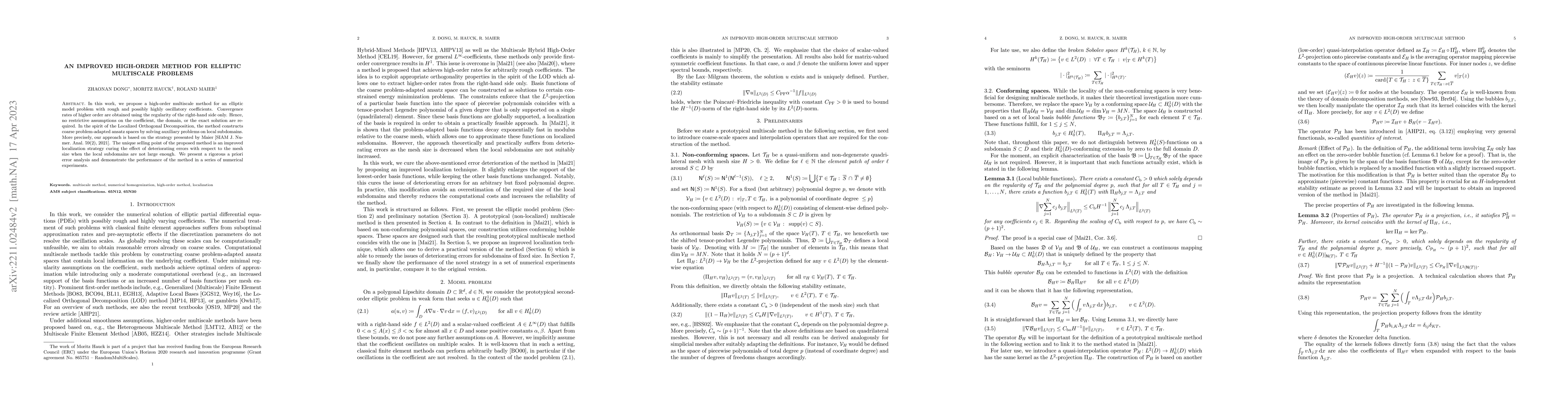 Thumbnail for An improved high-order method for elliptic multiscale problems