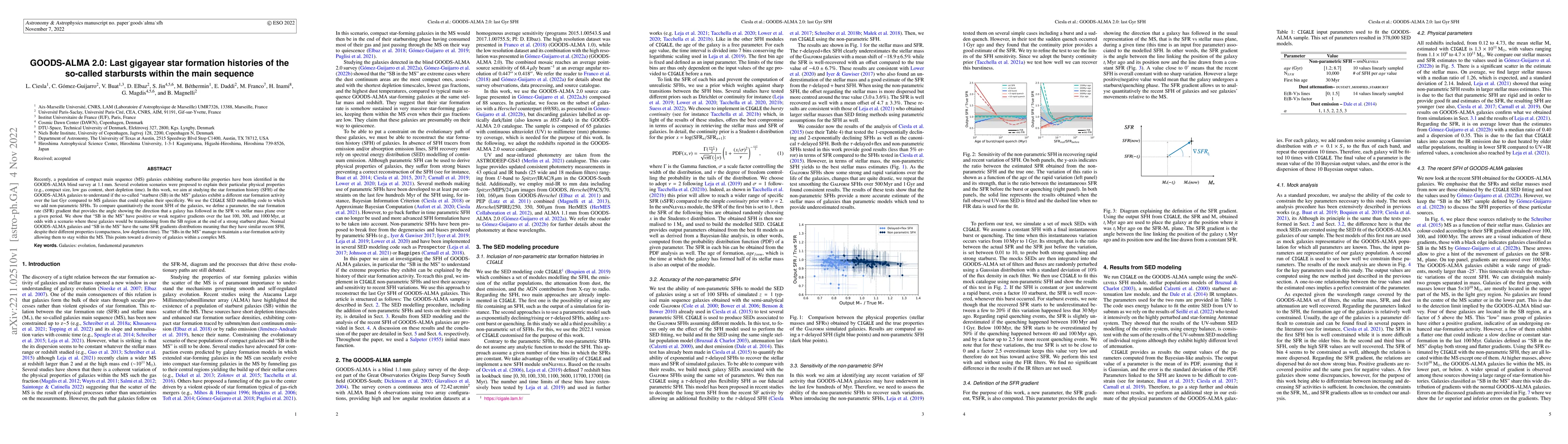 Thumbnail for GOODS-ALMA 2.0: Last gigayear star formation histories of the so-called
  starbursts within the main sequence