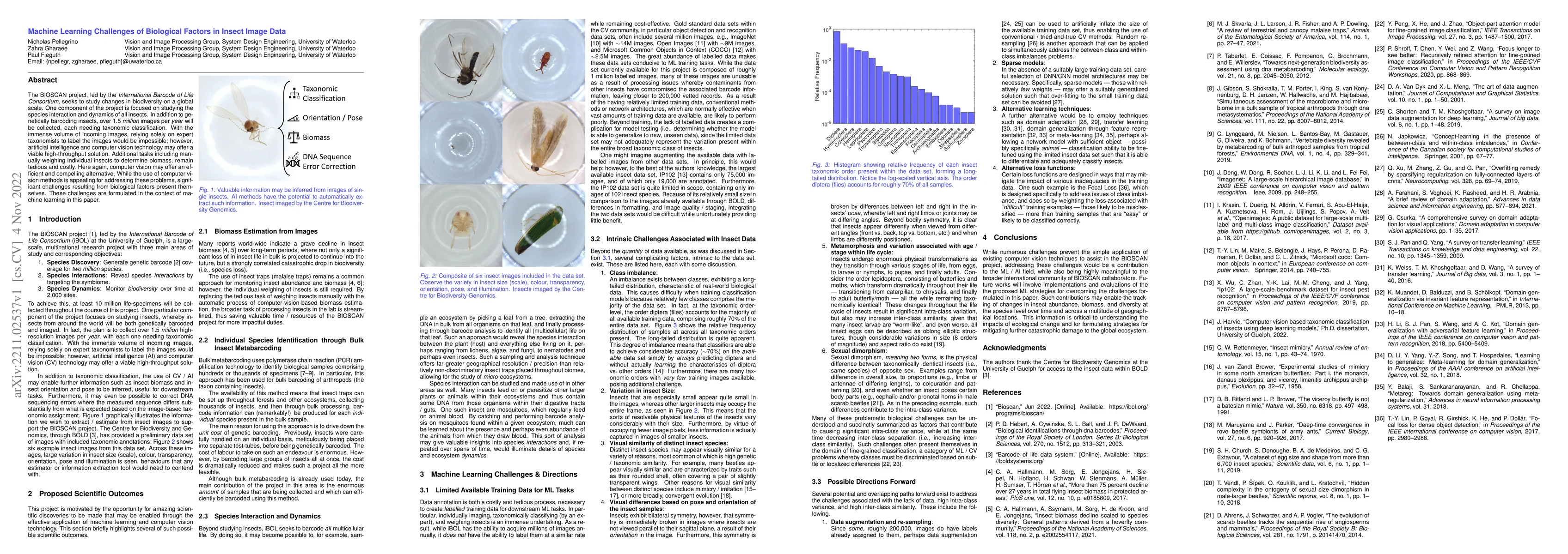 Thumbnail for Machine Learning Challenges of Biological Factors in Insect Image Data