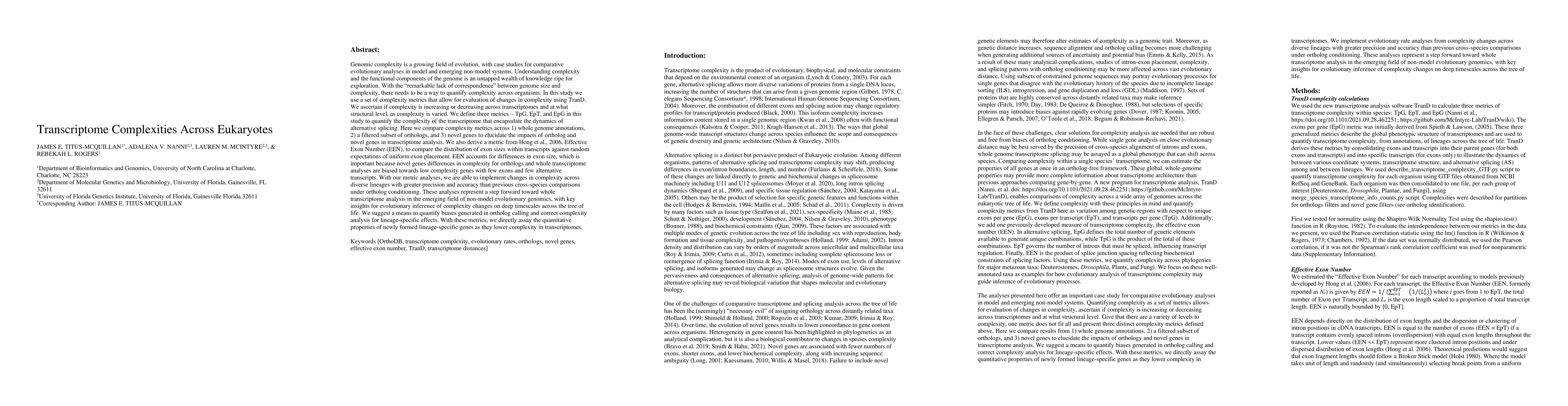 Thumbnail for Transcriptome Complexities Across Eukaryotes
