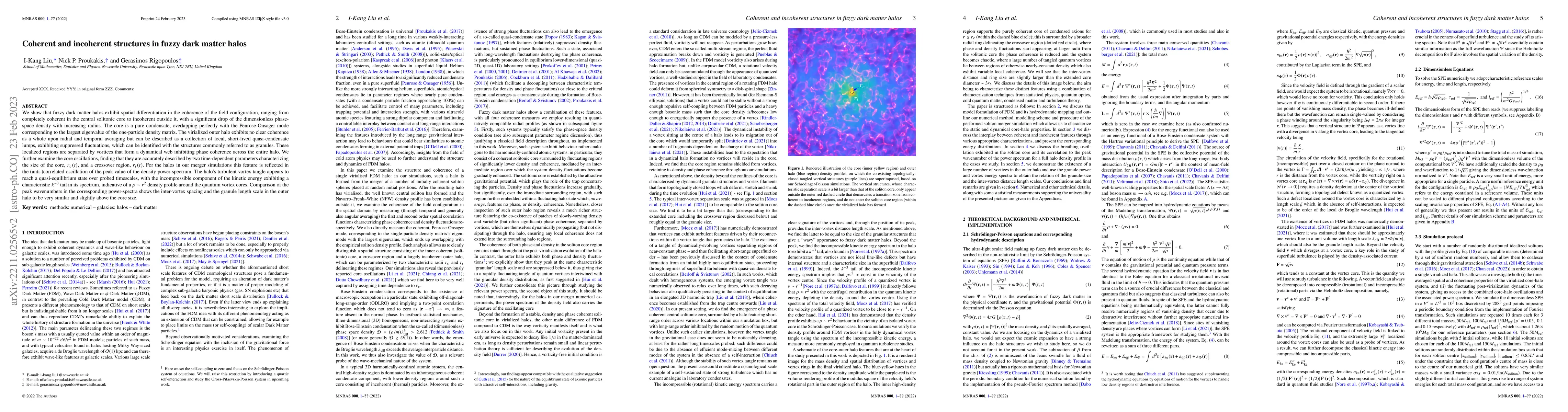 Thumbnail for Coherent and incoherent structures in fuzzy dark matter halos