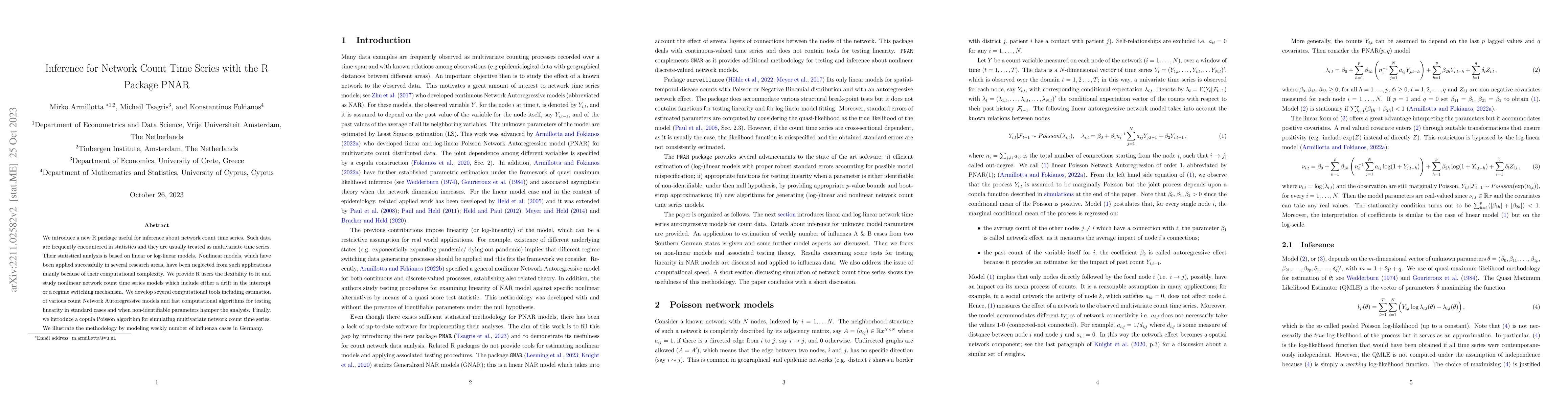 Thumbnail for Inference for Network Count Time Series with the R Package PNAR