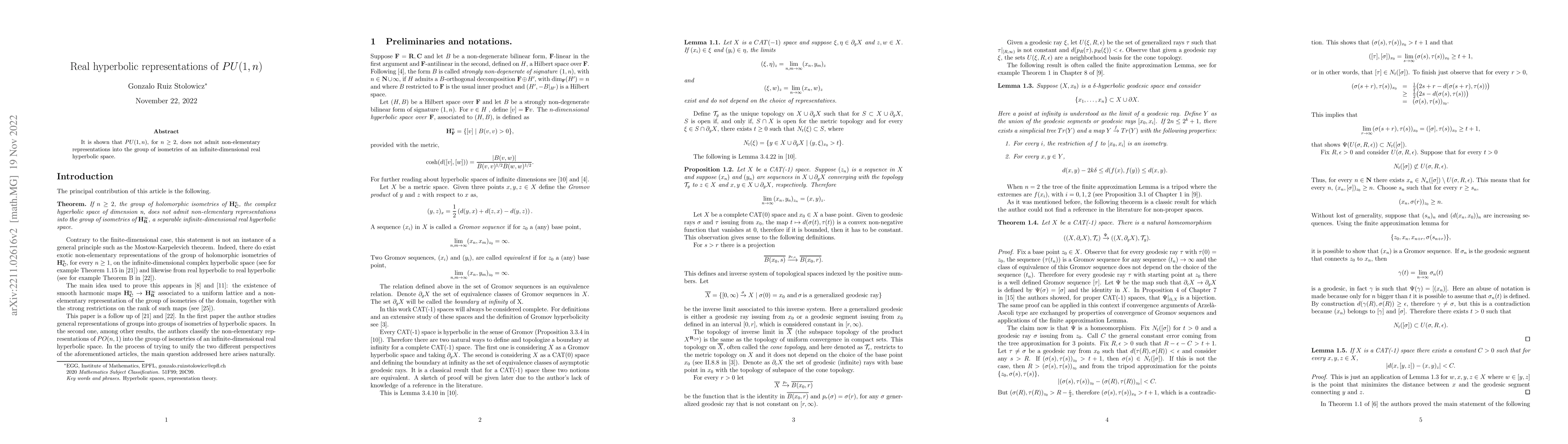 Thumbnail for Real hyperbolic representations of PU(1,n)