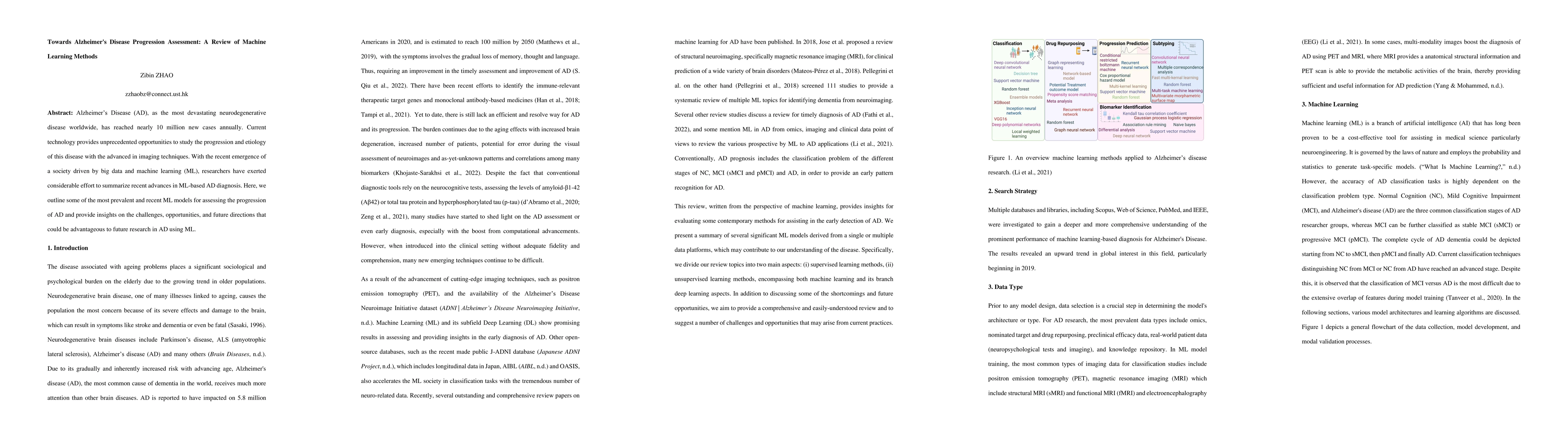 Thumbnail for Towards Alzheimer's Disease Progression Assessment: A Review of Machine
  Learning Methods