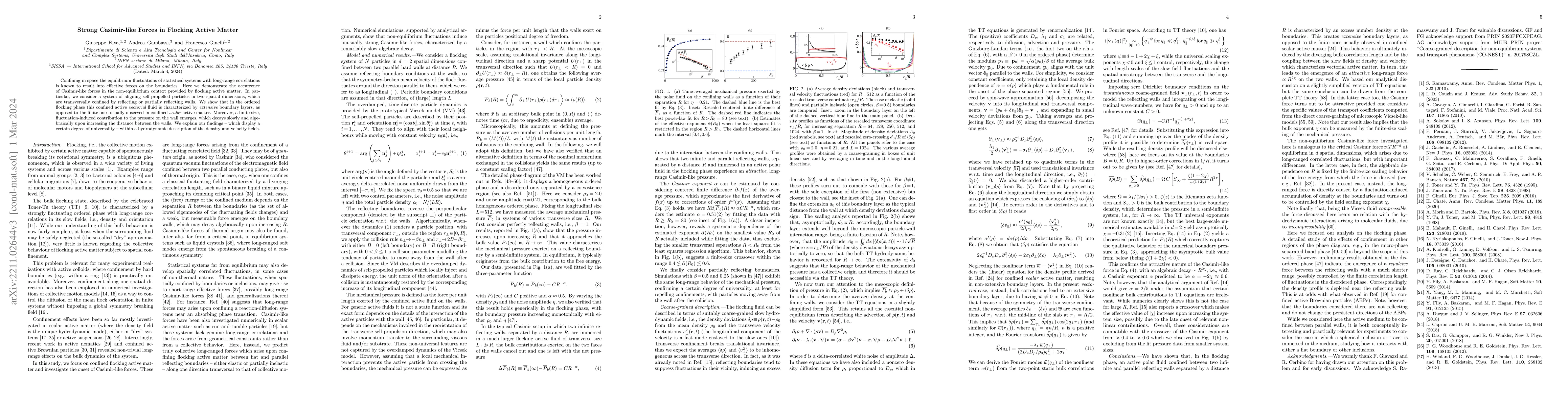 Thumbnail for Strong Casimir-like Forces in Flocking Active Matter