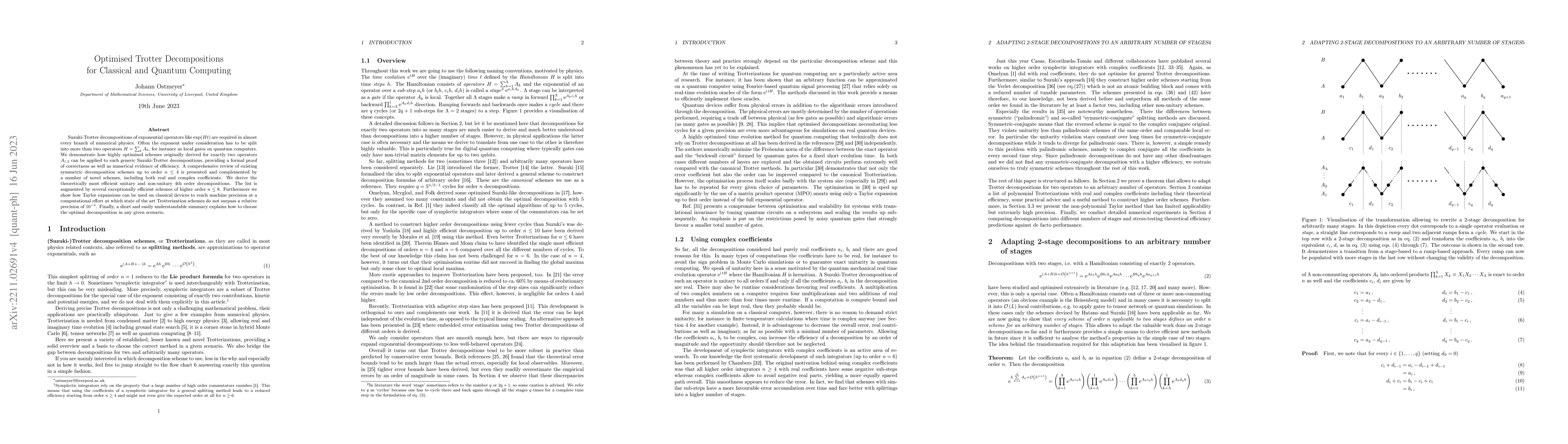 Thumbnail for Optimised Trotter Decompositions for Classical and Quantum Computing