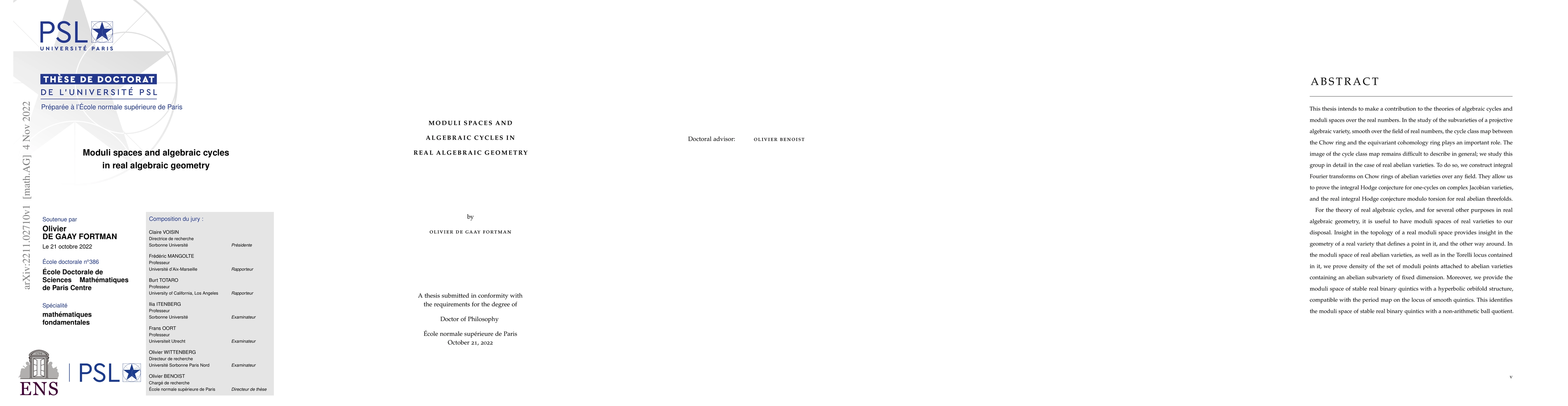Thumbnail for Moduli spaces and algebraic cycles in real algebraic geometry