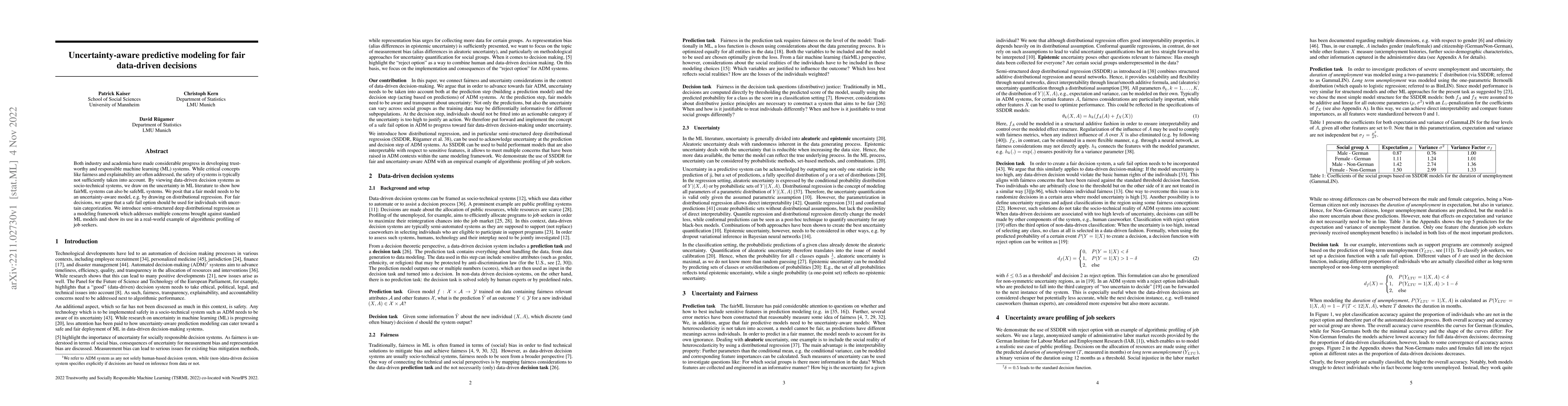 Thumbnail for Uncertainty-aware predictive modeling for fair data-driven decisions