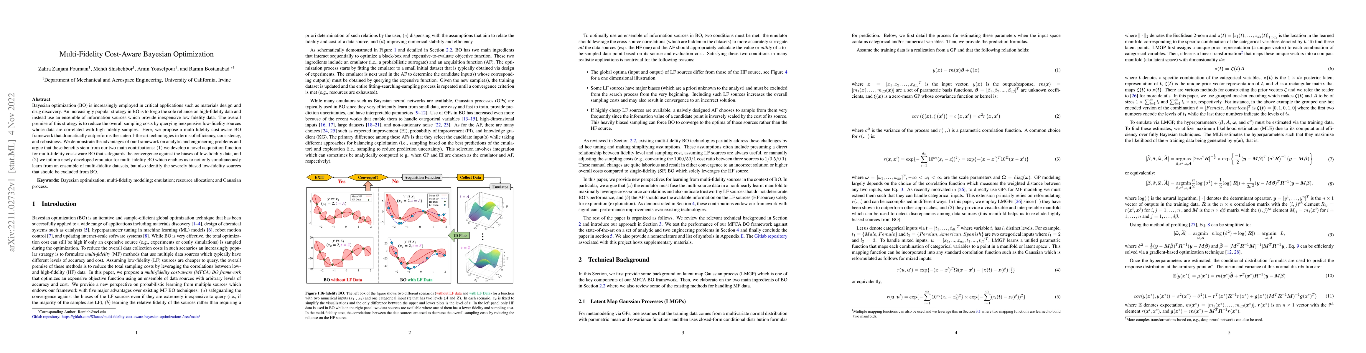 Thumbnail for Multi-Fidelity Cost-Aware Bayesian Optimization