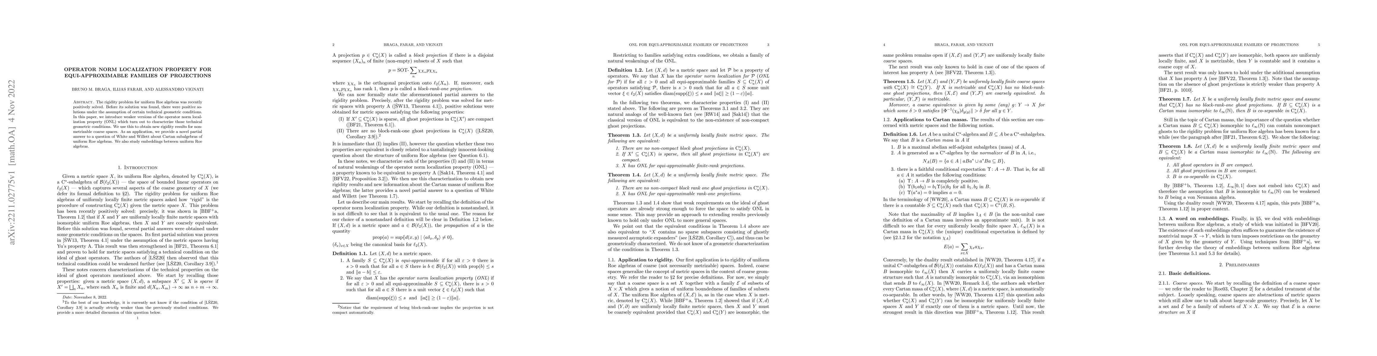 Thumbnail for Operator norm localization property for equi-approximable families of
  projections