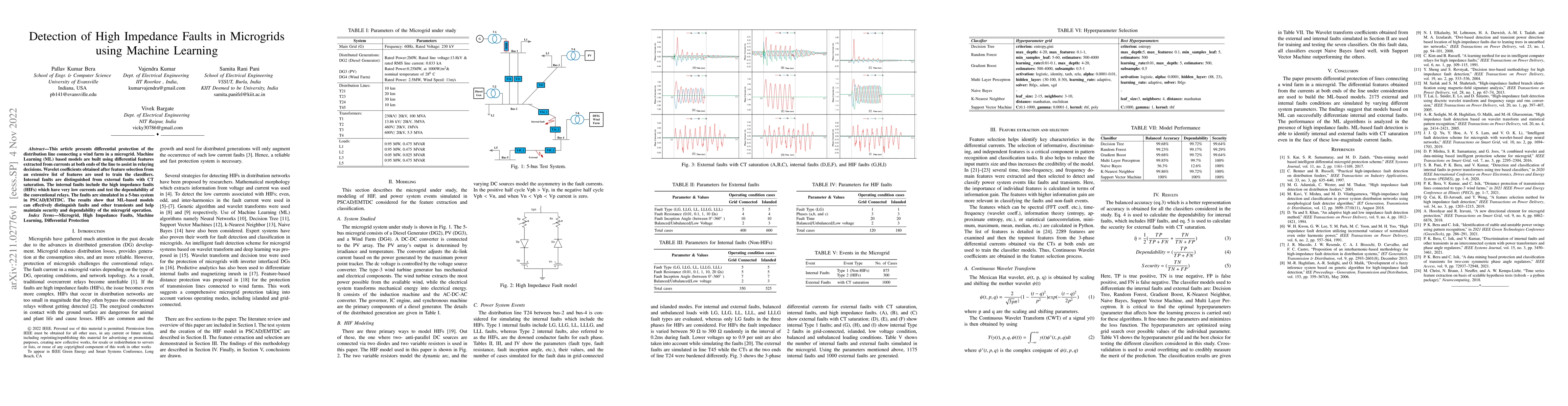 Thumbnail for Detection of High Impedance Faults in Microgrids using Machine Learning