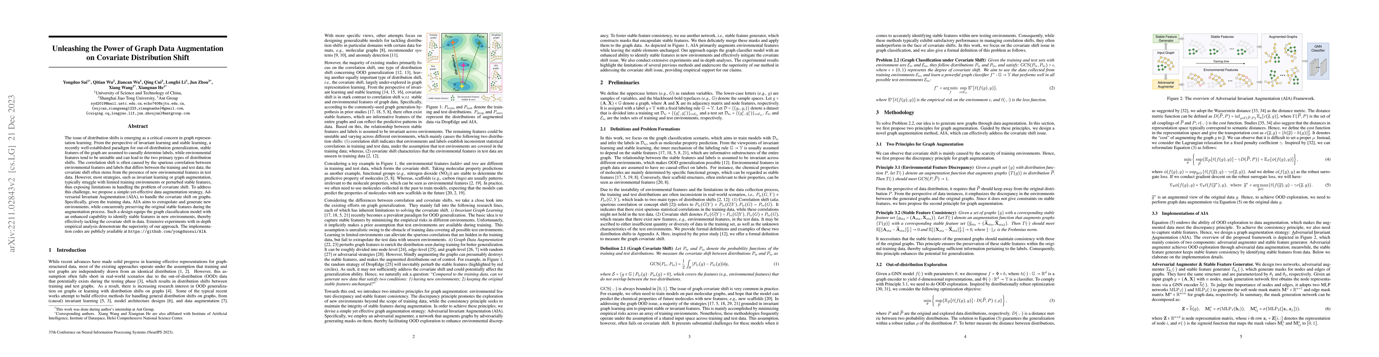 Thumbnail for Unleashing the Power of Graph Data Augmentation on Covariate
  Distribution Shift