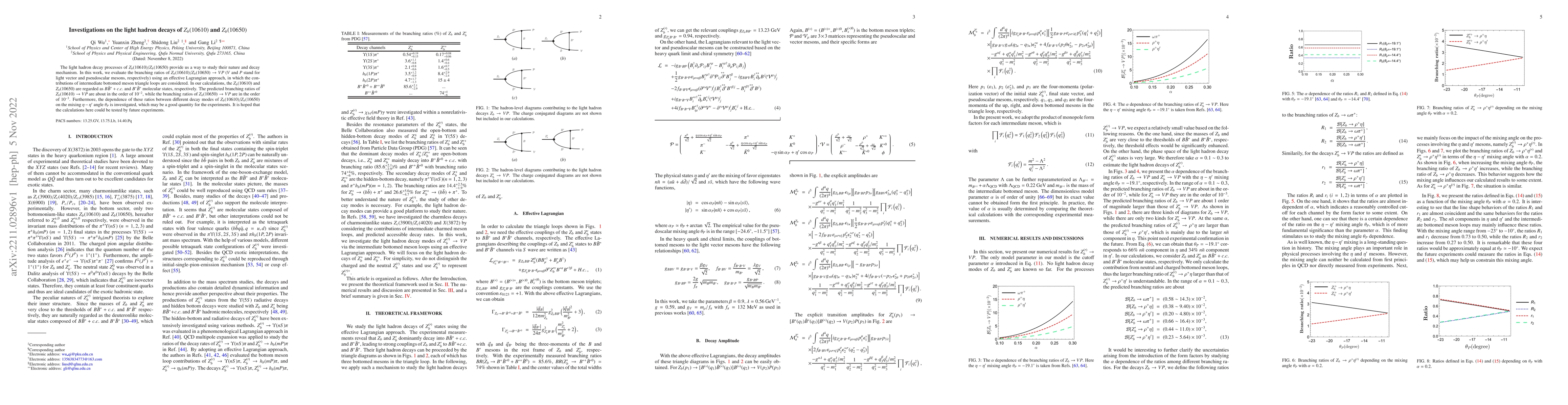 Thumbnail for Investigations on the light hadron decays of $Z_b(10610)$ and
  $Z_b(10650)$