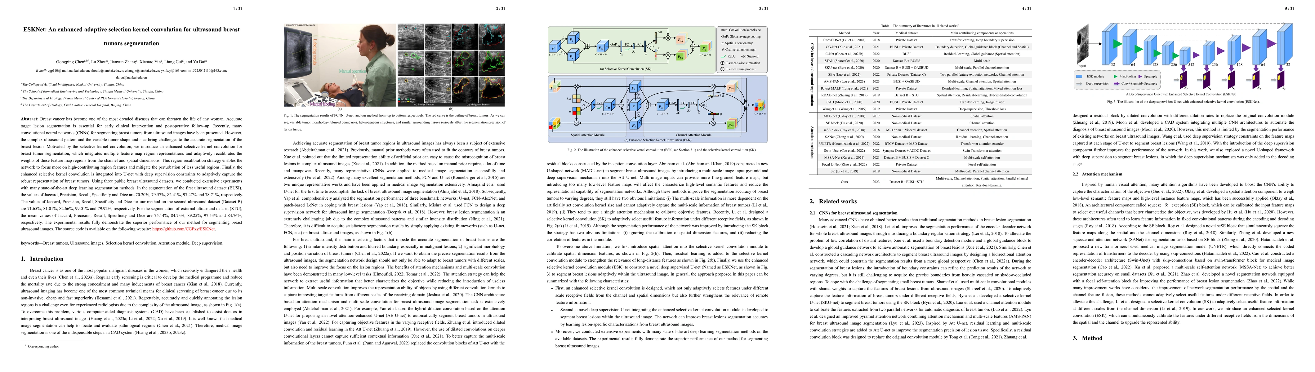 Thumbnail for ESKNet-An enhanced adaptive selection kernel convolution for breast
  tumors segmentation