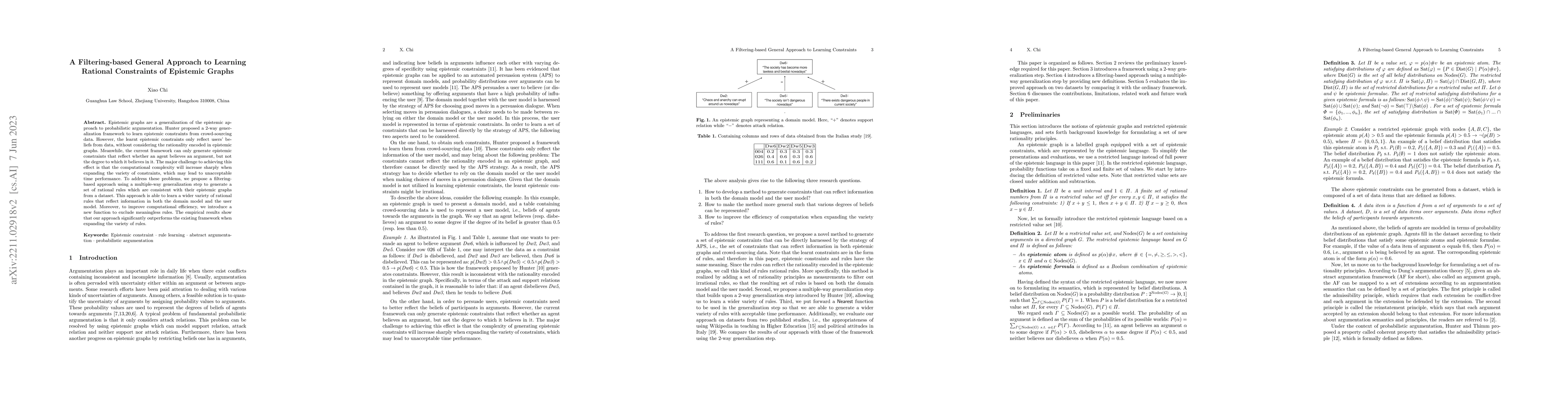 Thumbnail for A Filtering-based General Approach to Learning Rational Constraints of
  Epistemic Graphs
