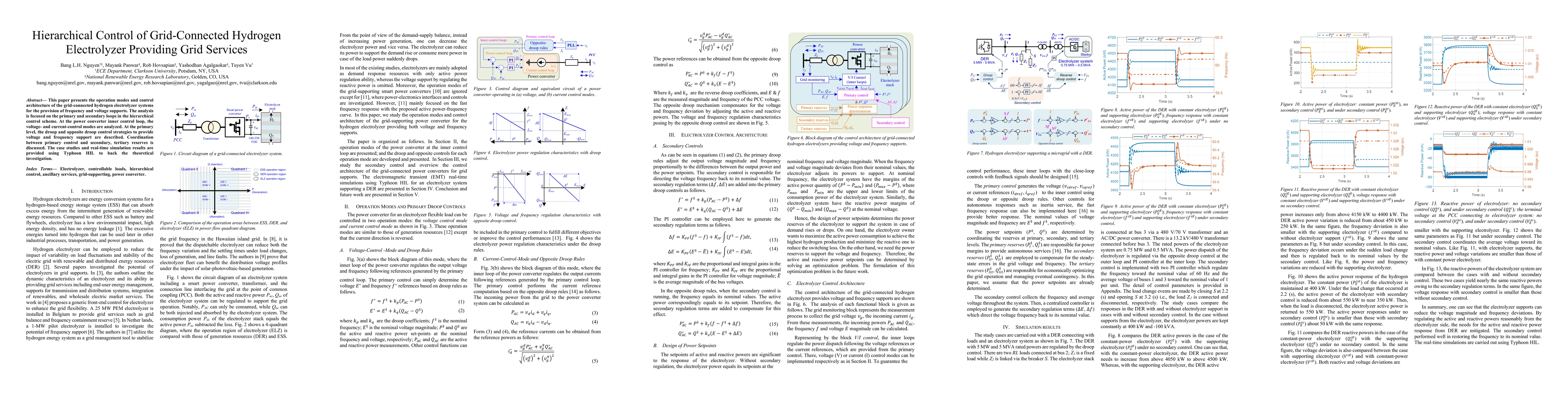 Thumbnail for Hierarchical Control of Grid-Connected Hydrogen Electrolyzer Providing
  Grid Services