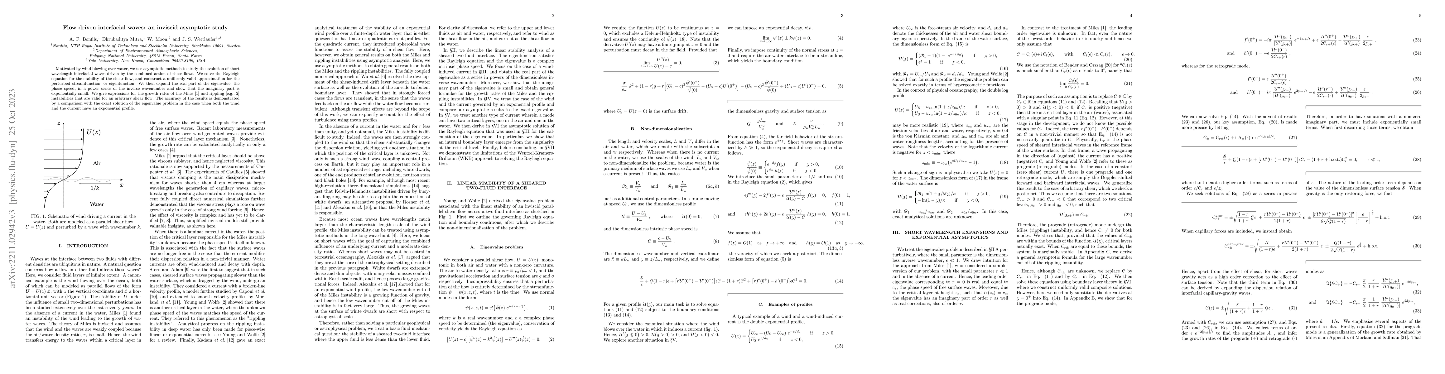 Thumbnail for Flow driven interfacial waves: an inviscid asymptotic study