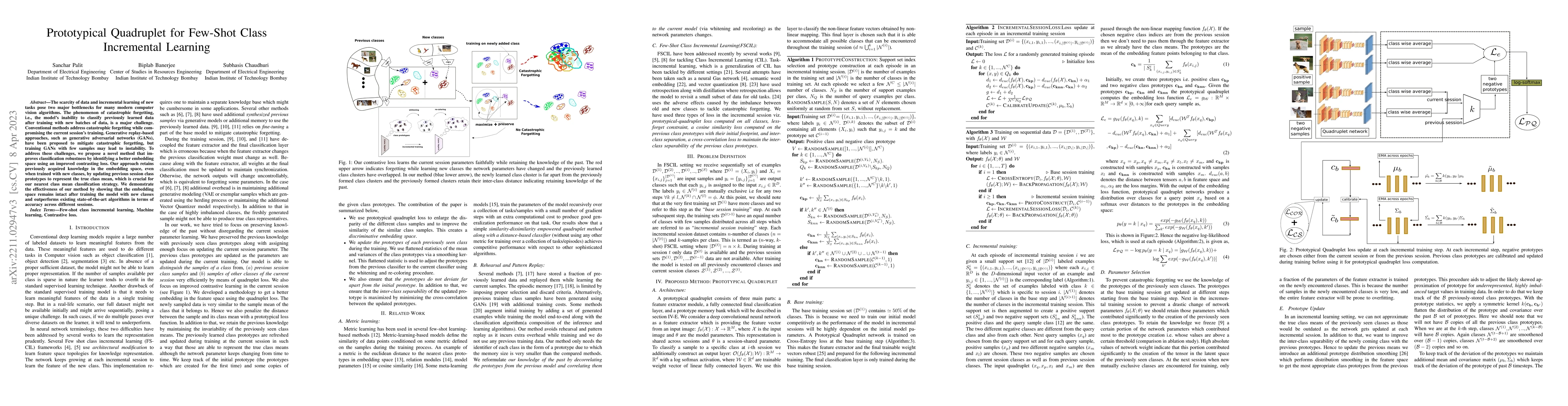 Thumbnail for Prototypical quadruplet for few-shot class incremental learning