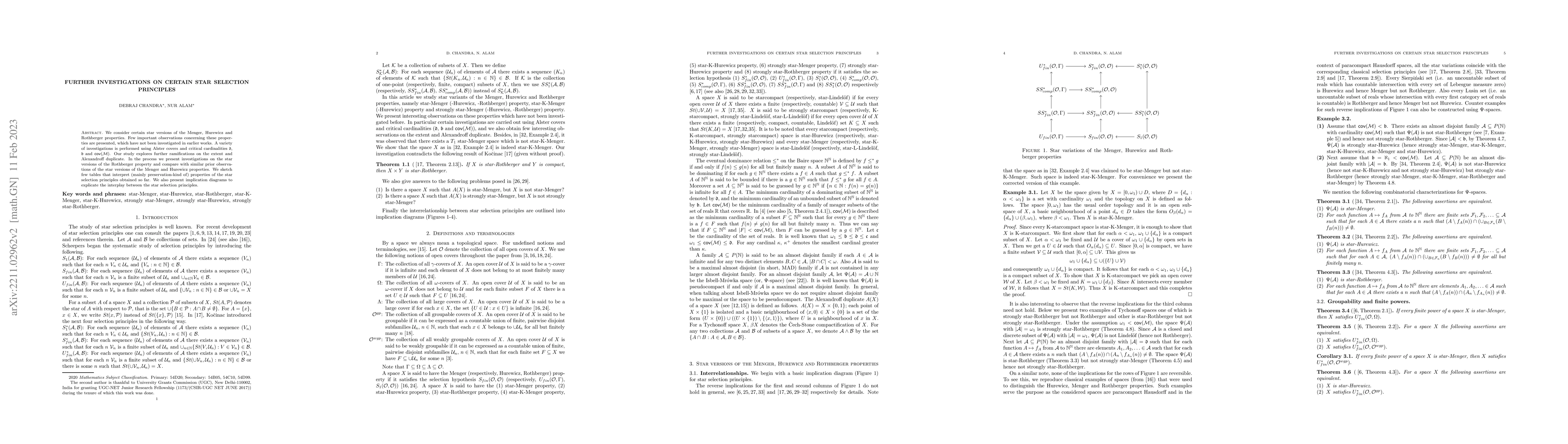 Thumbnail for Further investigations on certain star selection principles