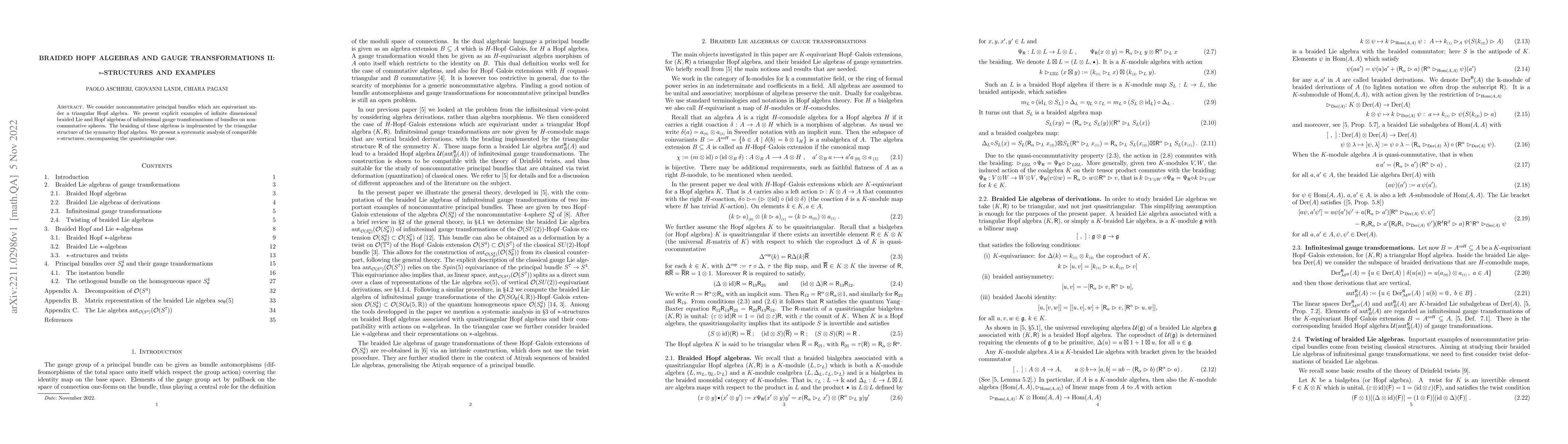 Thumbnail for Braided Hopf algebras and gauge transformations II: $*$-structures and
  examples