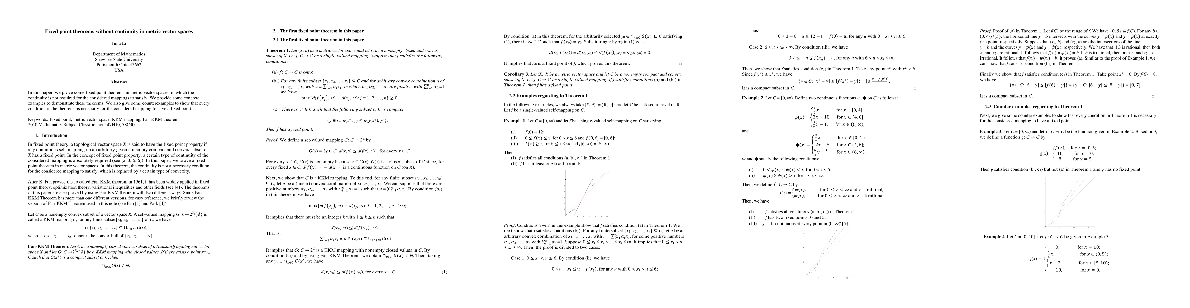 Thumbnail for Fixed point theorems without continuity in metric vector spaces