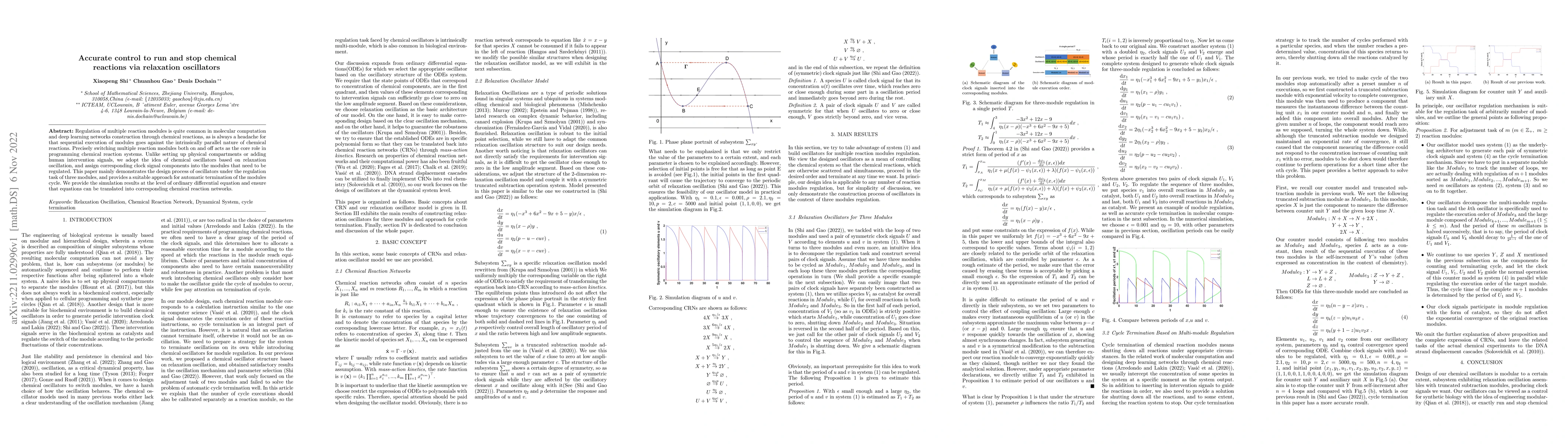 Thumbnail for Accurate control to run and stop chemical reactions via relaxation
  oscillators