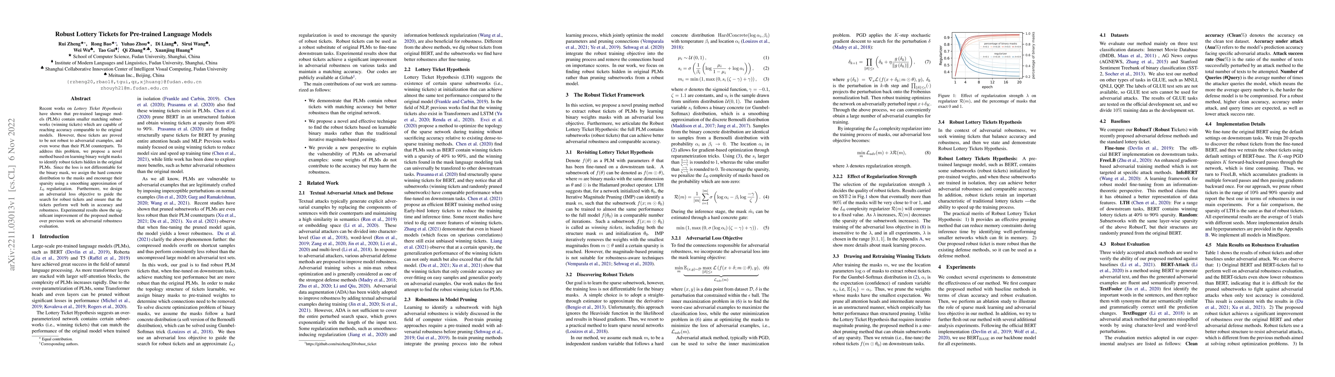 Thumbnail for Robust Lottery Tickets for Pre-trained Language Models
