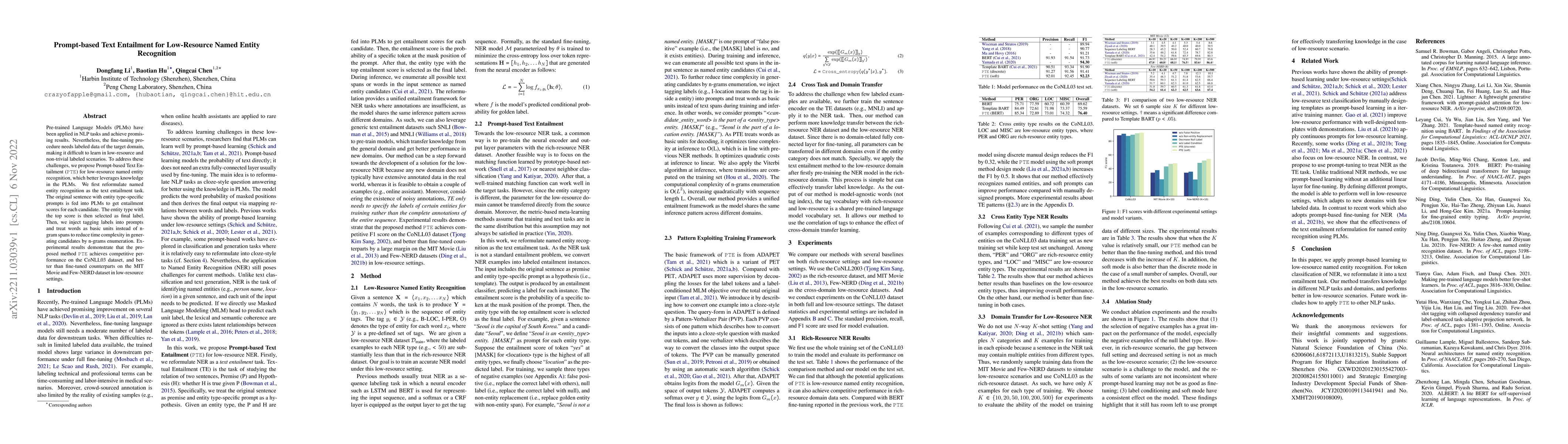 Thumbnail for Prompt-based Text Entailment for Low-Resource Named Entity Recognition