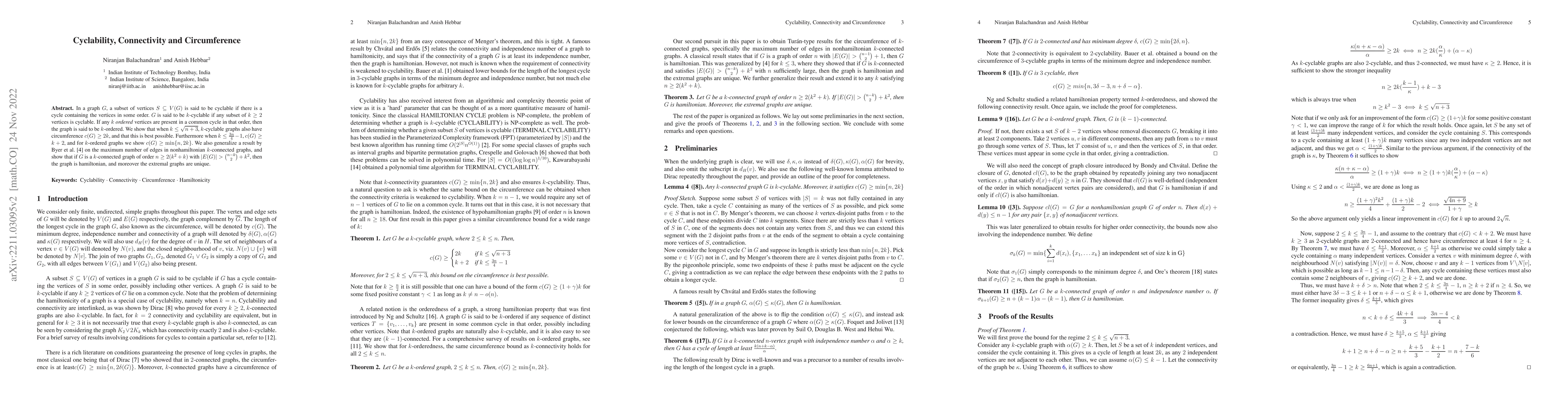 Thumbnail for Cyclability, Connectivity and Circumference