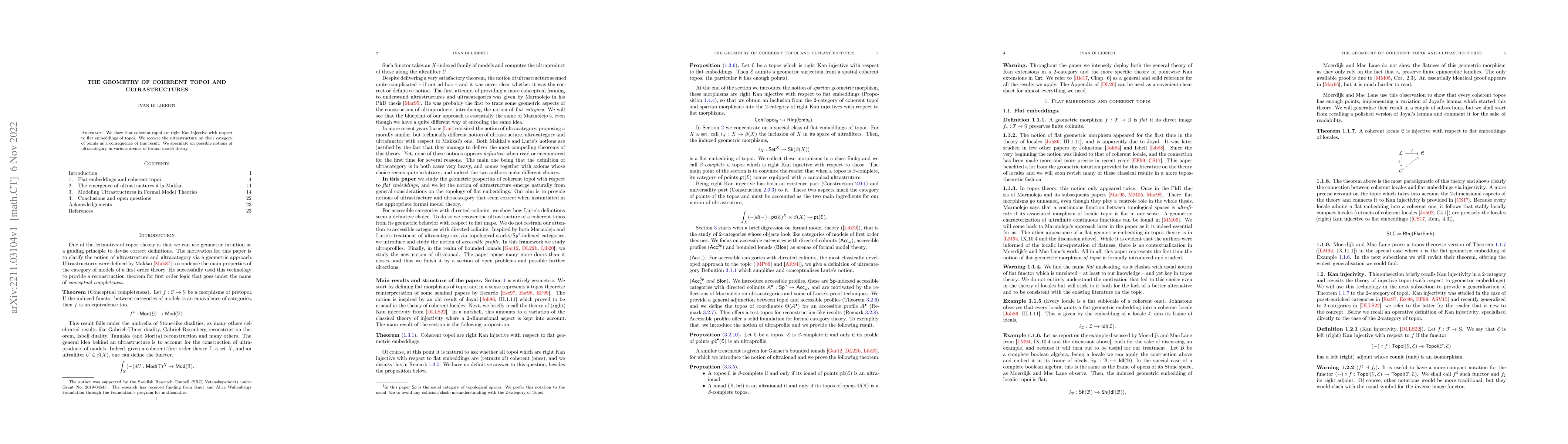 Thumbnail for The geometry of Coherent topoi and Ultrastructures