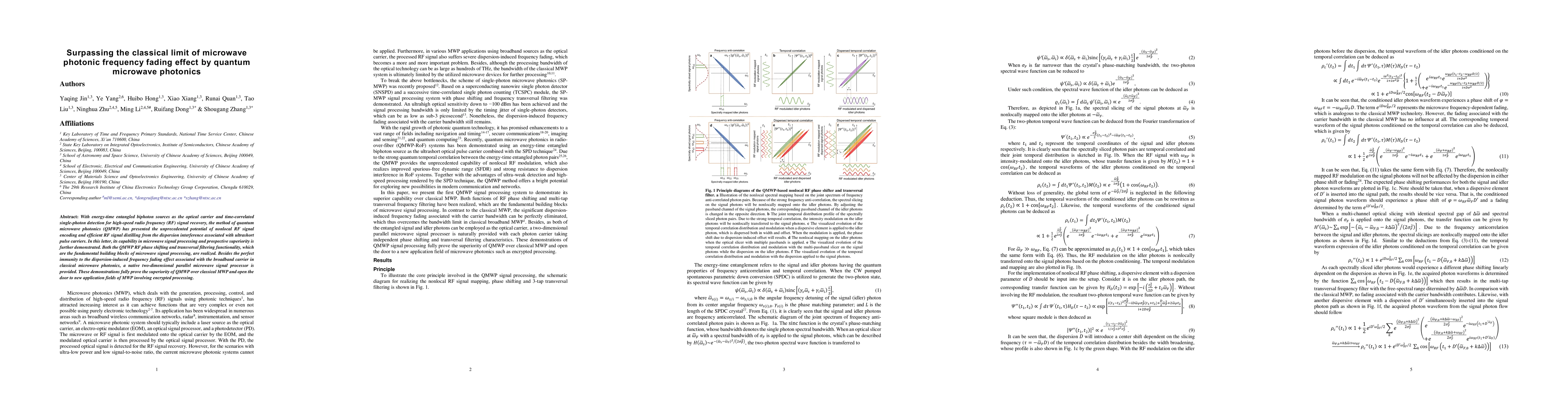 Thumbnail for Surpassing the classical limit of microwave photonic frequency fading
  effect by quantum microwave photonics