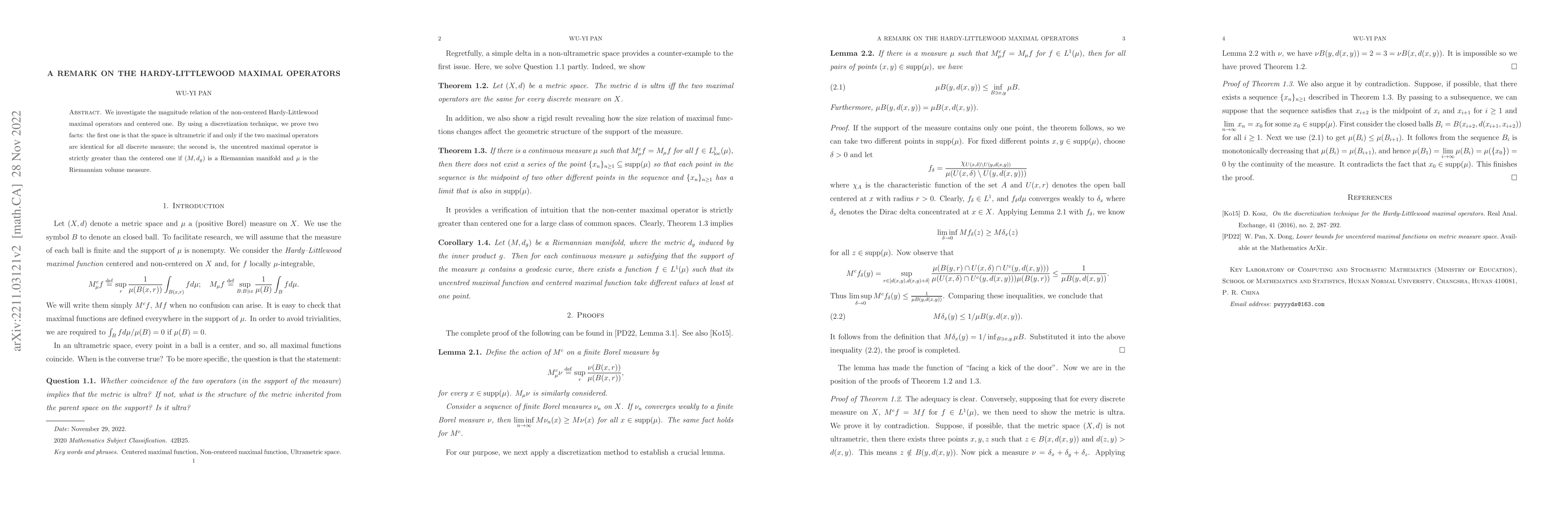 Thumbnail for A remark on the Hardy-Littlewood maximal functions