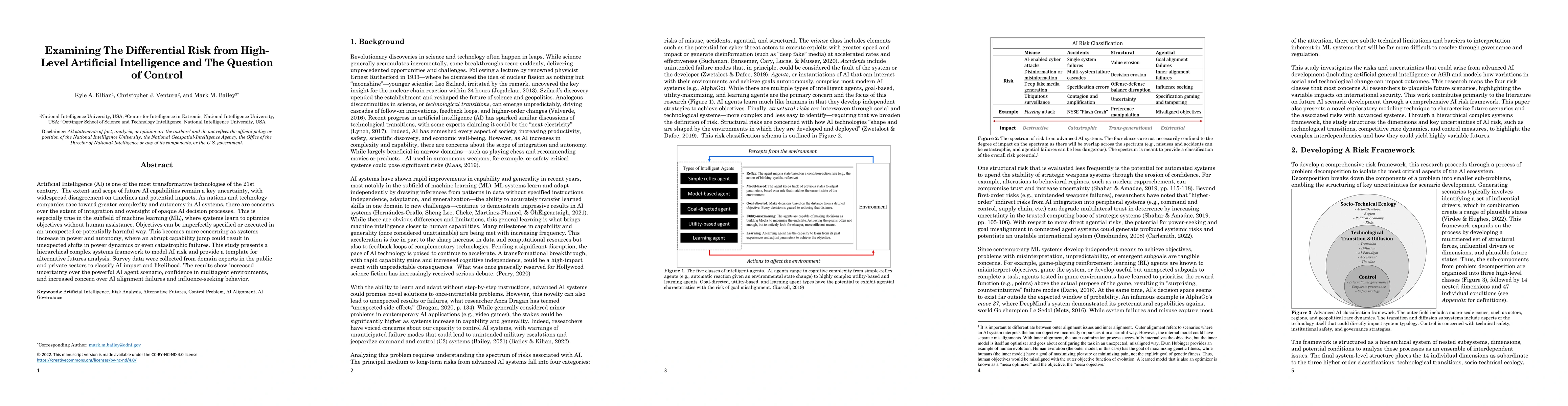 Thumbnail for Examining the Differential Risk from High-level Artificial Intelligence
  and the Question of Control