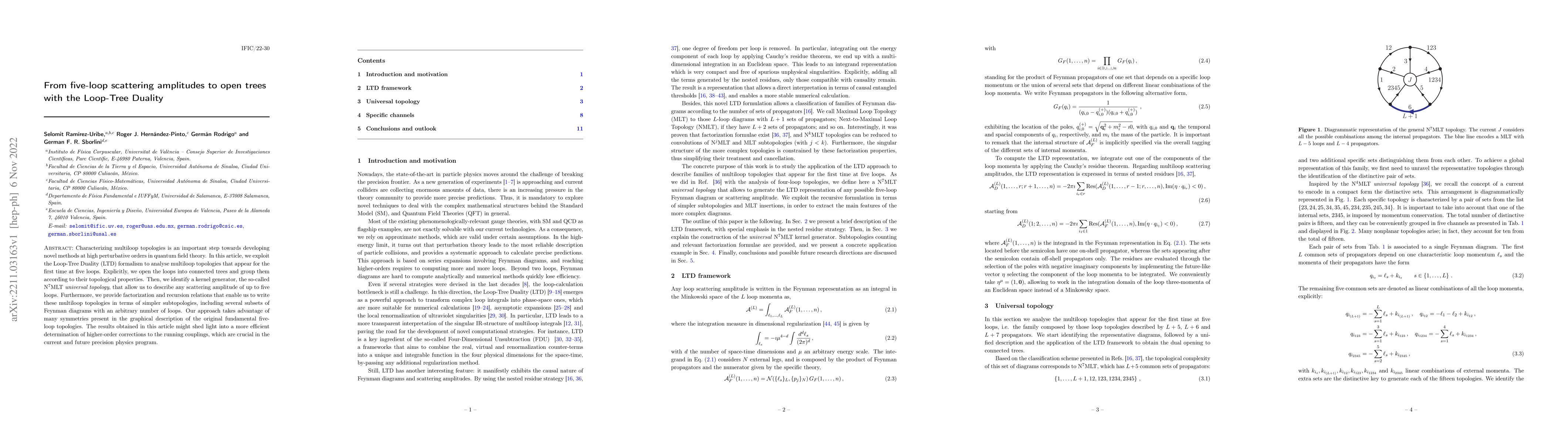 Thumbnail for From five-loop scattering amplitudes to open trees with the Loop-Tree
  Duality