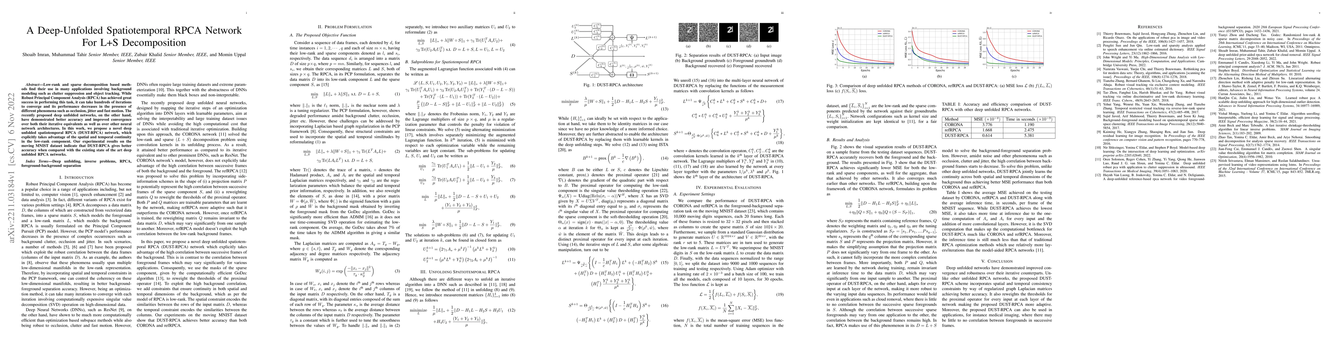 Thumbnail for A Deep-Unfolded Spatiotemporal RPCA Network For L+S Decomposition
