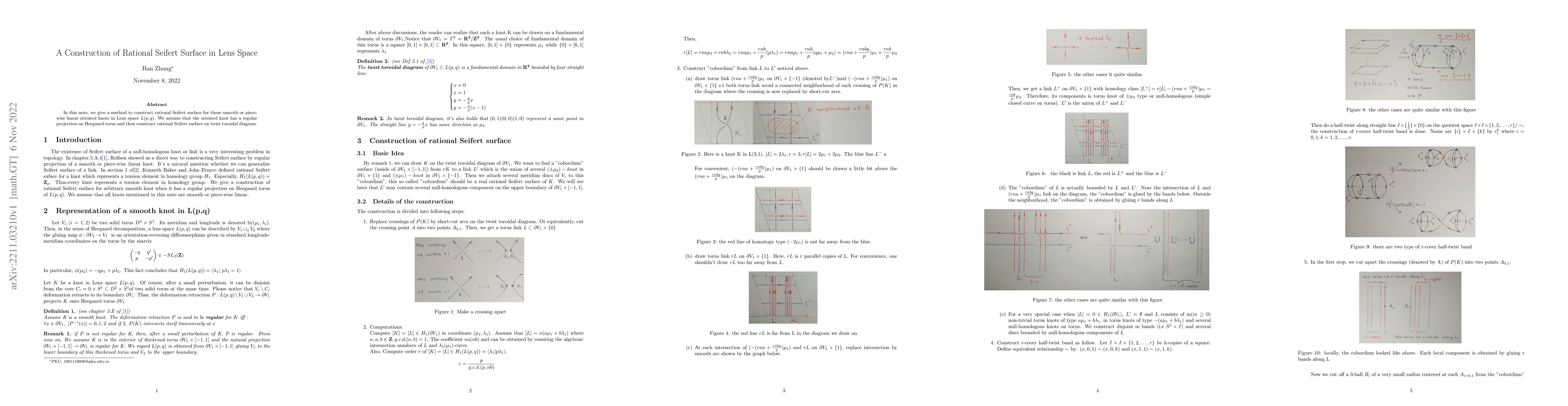Thumbnail for A Construction of Rational Seifert Surface in Lens Space