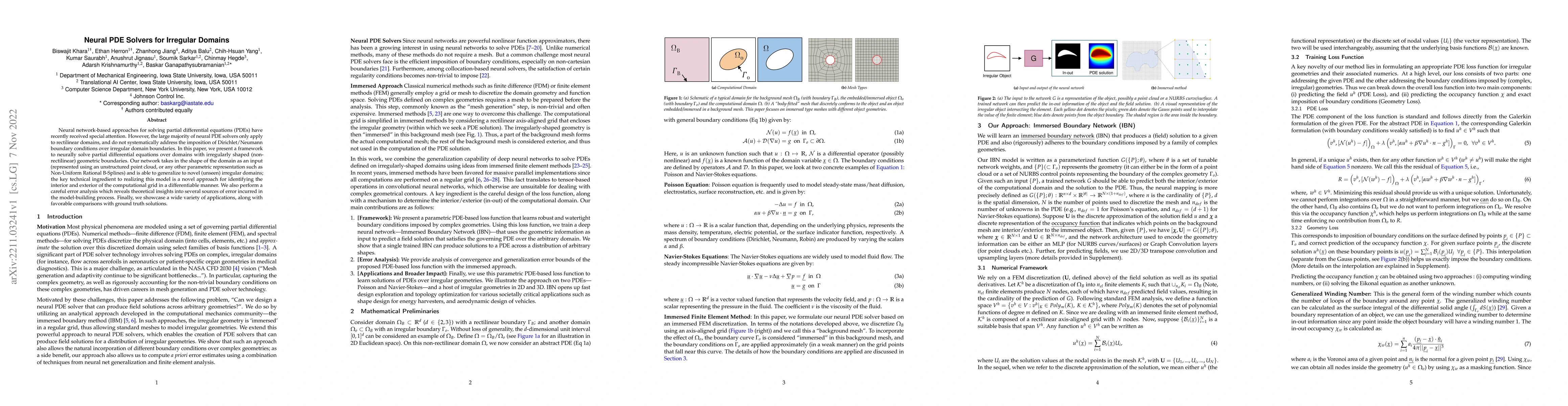 Thumbnail for Neural PDE Solvers for Irregular Domains