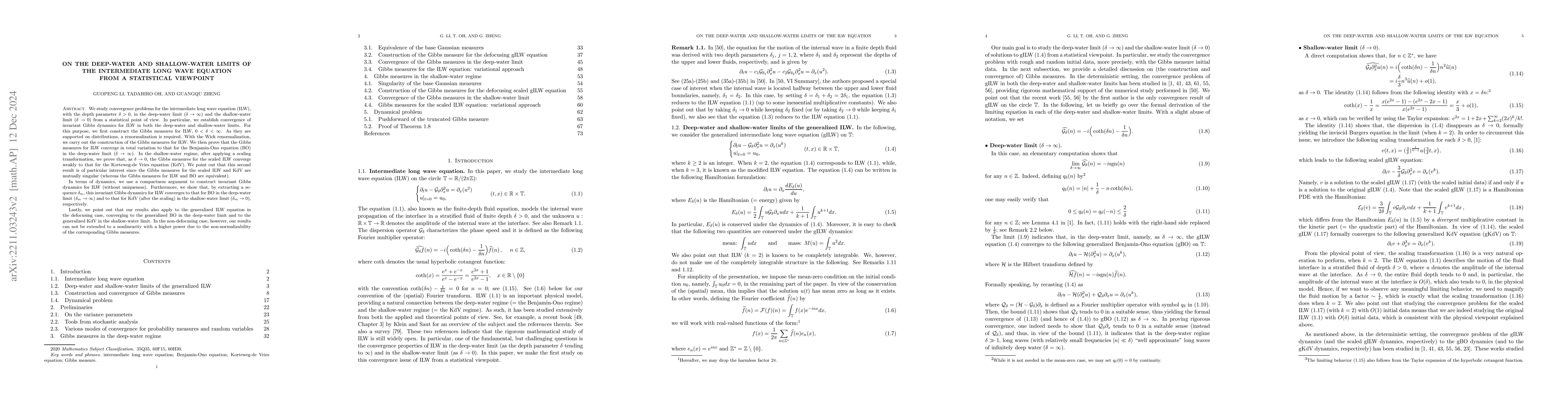 Thumbnail for On the deep-water and shallow-water limits of the intermediate long wave
  equation from a statistical viewpoint