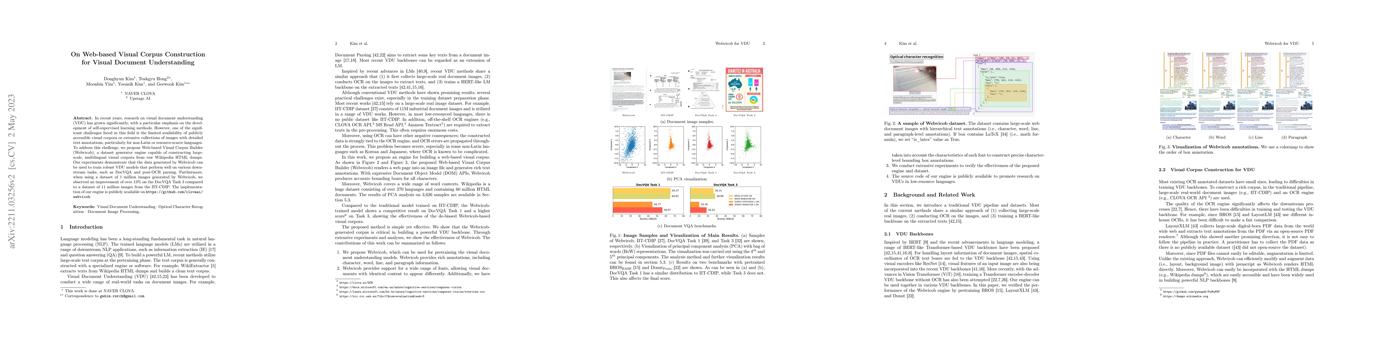 Thumbnail for On Web-based Visual Corpus Construction for Visual Document
  Understanding