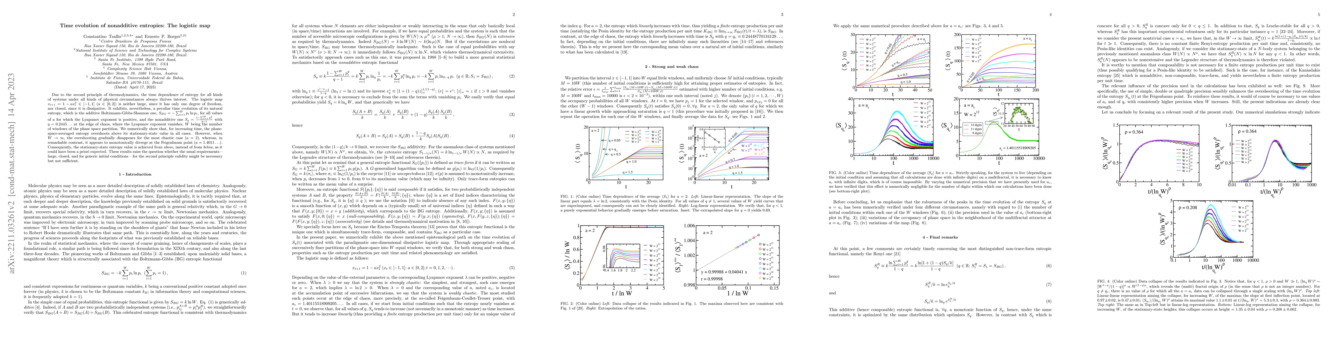 Thumbnail for Time evolution of nonadditive entropies: The logistic map