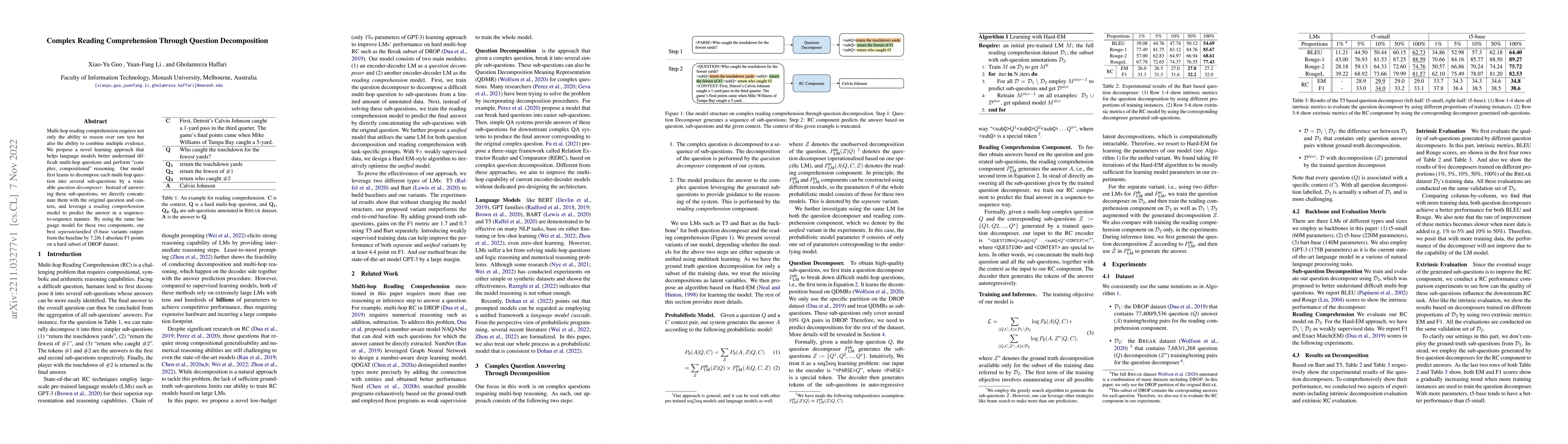 Thumbnail for Complex Reading Comprehension Through Question Decomposition