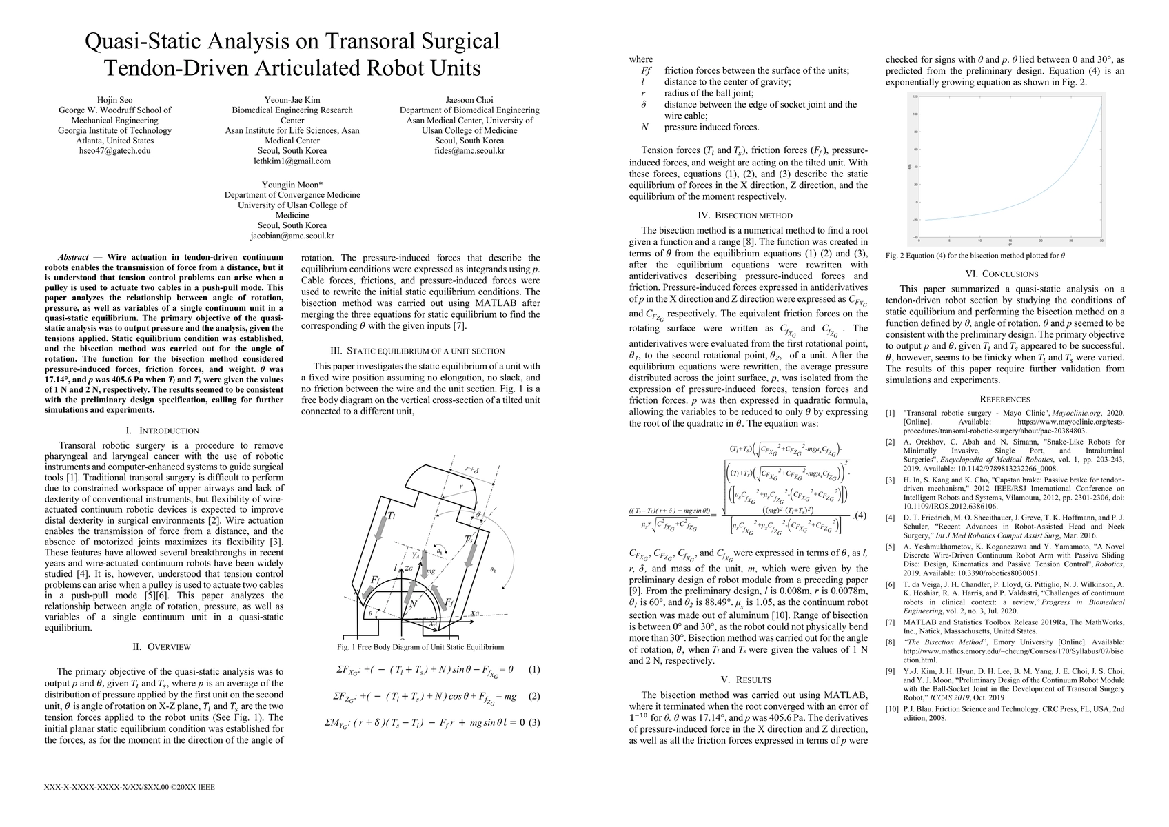 Thumbnail for Quasi-Static Analysis on Transoral Surgical Tendon-Driven Articulated
  Robot Units