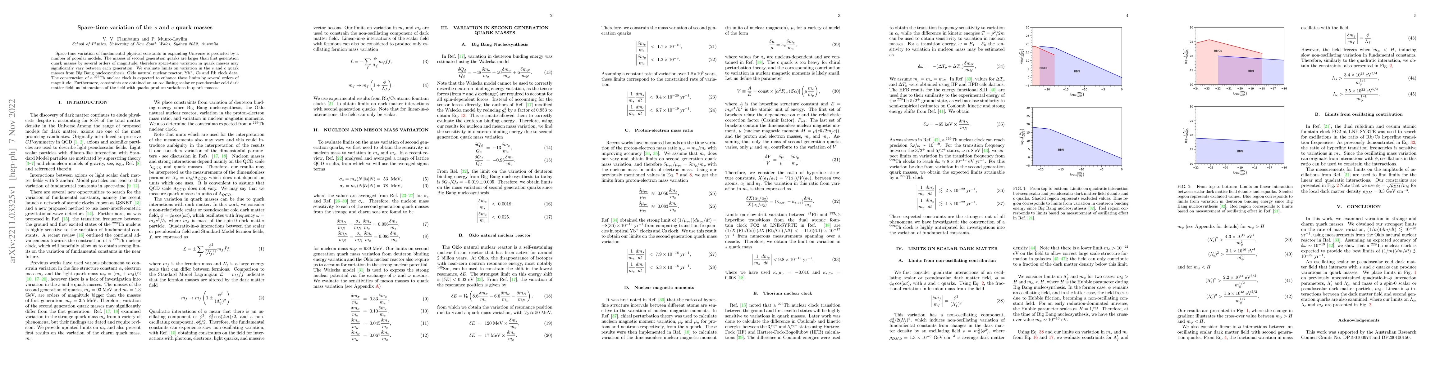 Thumbnail for Space-time variation of the s and c quark masses